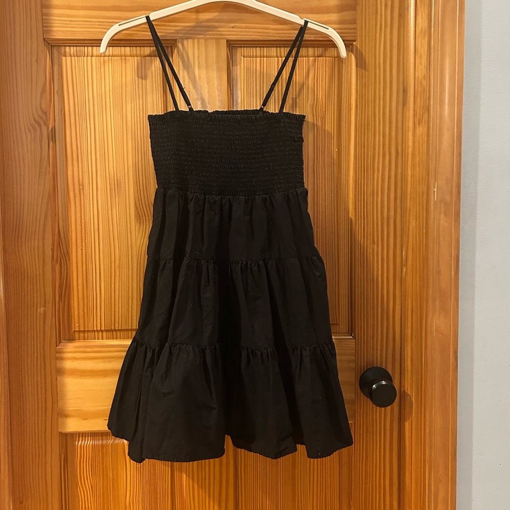 Steve Madden Black Tiered Mini Dress